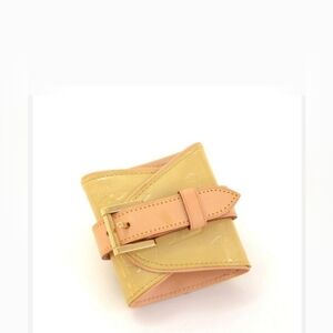 Louis Vuitton Lafayette Yellow Vernis Wristlet Pouch